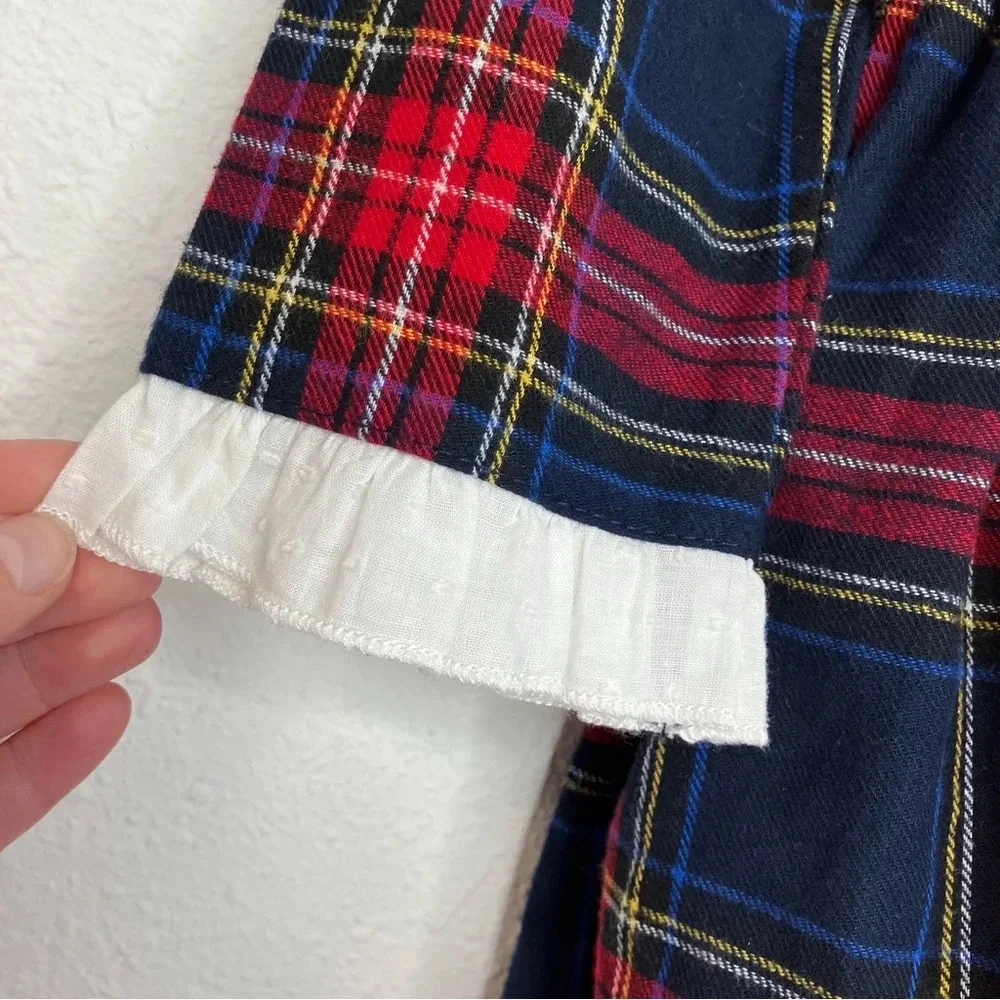 NWT Trish Scully tartan plaid Lola dress long‎ sleeve blue and red holiday 4 yrs